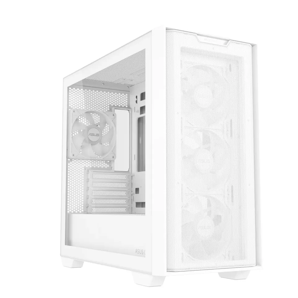 ASUS case A21 PLUS, Mini Tower, průhledná bočnice, 4x 120mm ARGB Fan, bílá