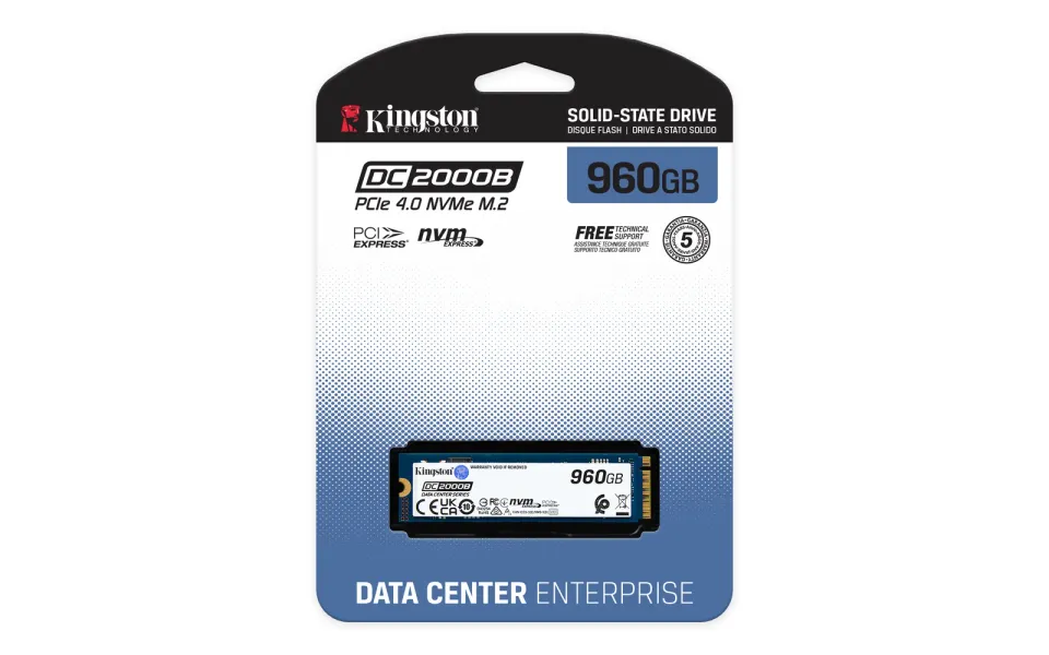 Kingston Flash 960G DC2000B PCIe 4.0 M.2 2280 Enterprise SSD