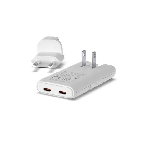 PATONA nabíječka Slim/ 2x USB-C/ 100-240V/ PD65W- GaN PD3.0/QC3.0/ bílá