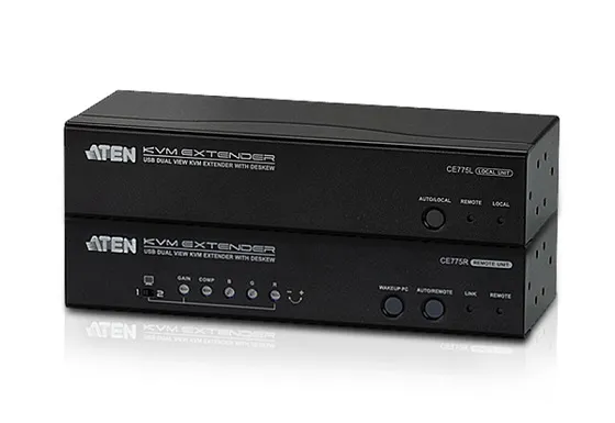 ATEN CE775 USB VGA Dual View Cat 5 KVM Extender with Deskew (1280 x 1024 na 300m