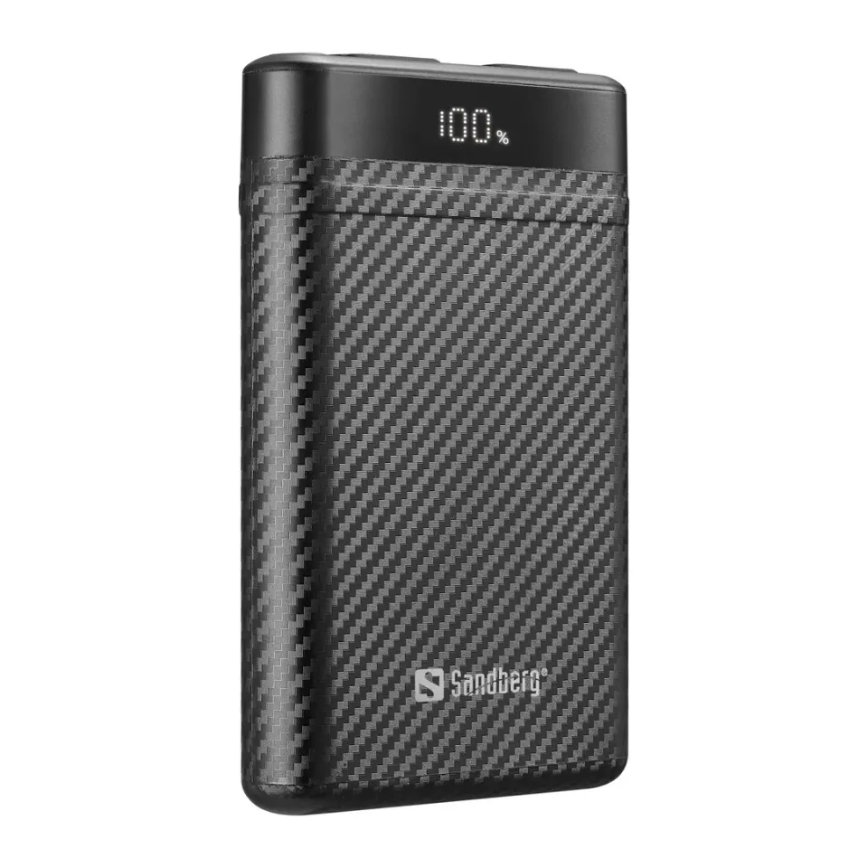 Sandberg Survivor Nano Powerbank 10000 mAh, outdoorová powerbanka s USB-C PD, černá