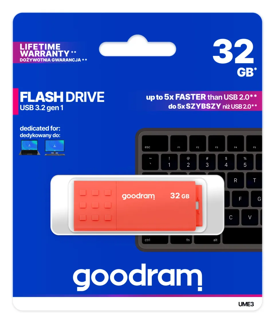 GOODRAM Flash Disk UME3 32GB USB 3.0 oranžová