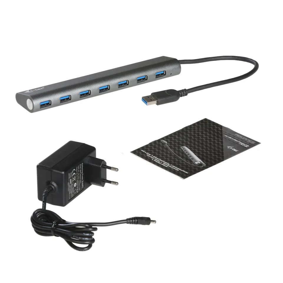 i-Tec USB3.0 HUB 7port, Metal, nabíjení