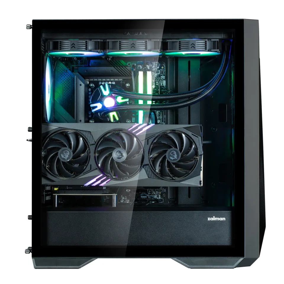 Zalman skříň Z9 Iceberg black / Middle tower / ATX / 4x140mm fan ARGB / temperované sklo / černá