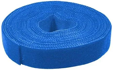 Vazací páska na suchý zip, 16 mm, 4 m, modrá