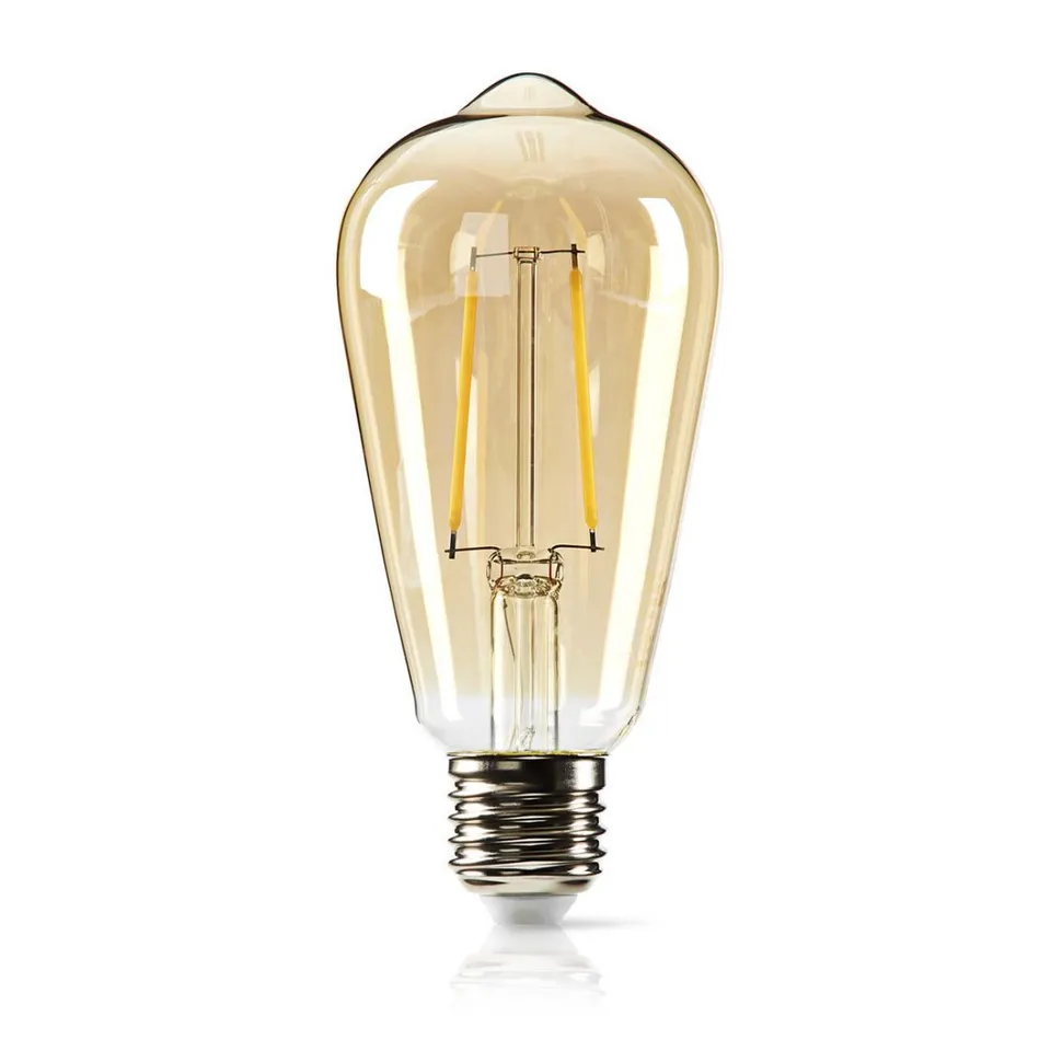 Nedis LBDE27ST64GD1 - Stmívatelná LED Retro Žárovka s Vláknem E27 | ST64 | 4,9 W