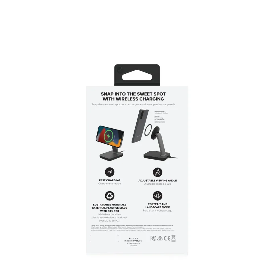 Mophie Snap+ bezdr. nabíjecí stojan - černá