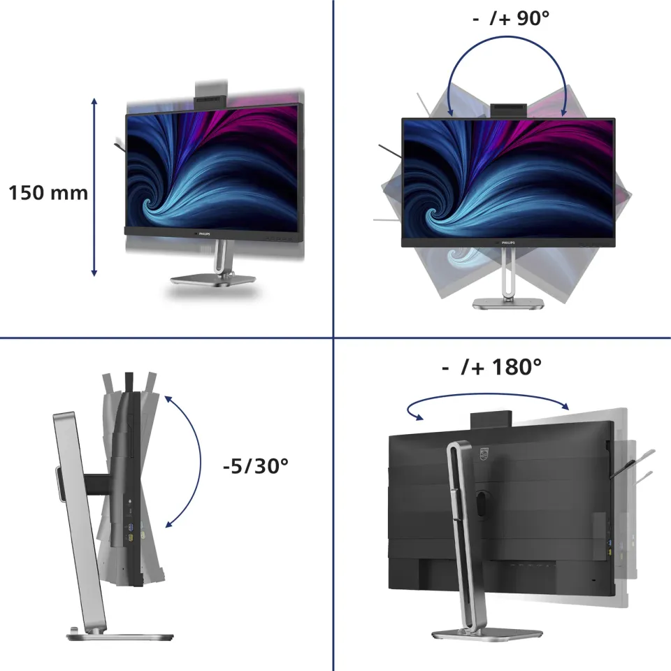Philips LCD 27B2U4601H 27" IPS/2560x1440@120Hz/4ms/350cd/HDMI/DP/4xUSB/USB-C doc