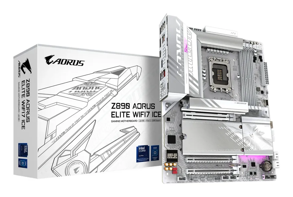GIGABYTE MB Sc LGA1851 Z890 A ELITE WF7 ICE, Intel Z890, 4xDDR5, 1xDP, 1xHDMI, 1xThunderbolt, WiFi