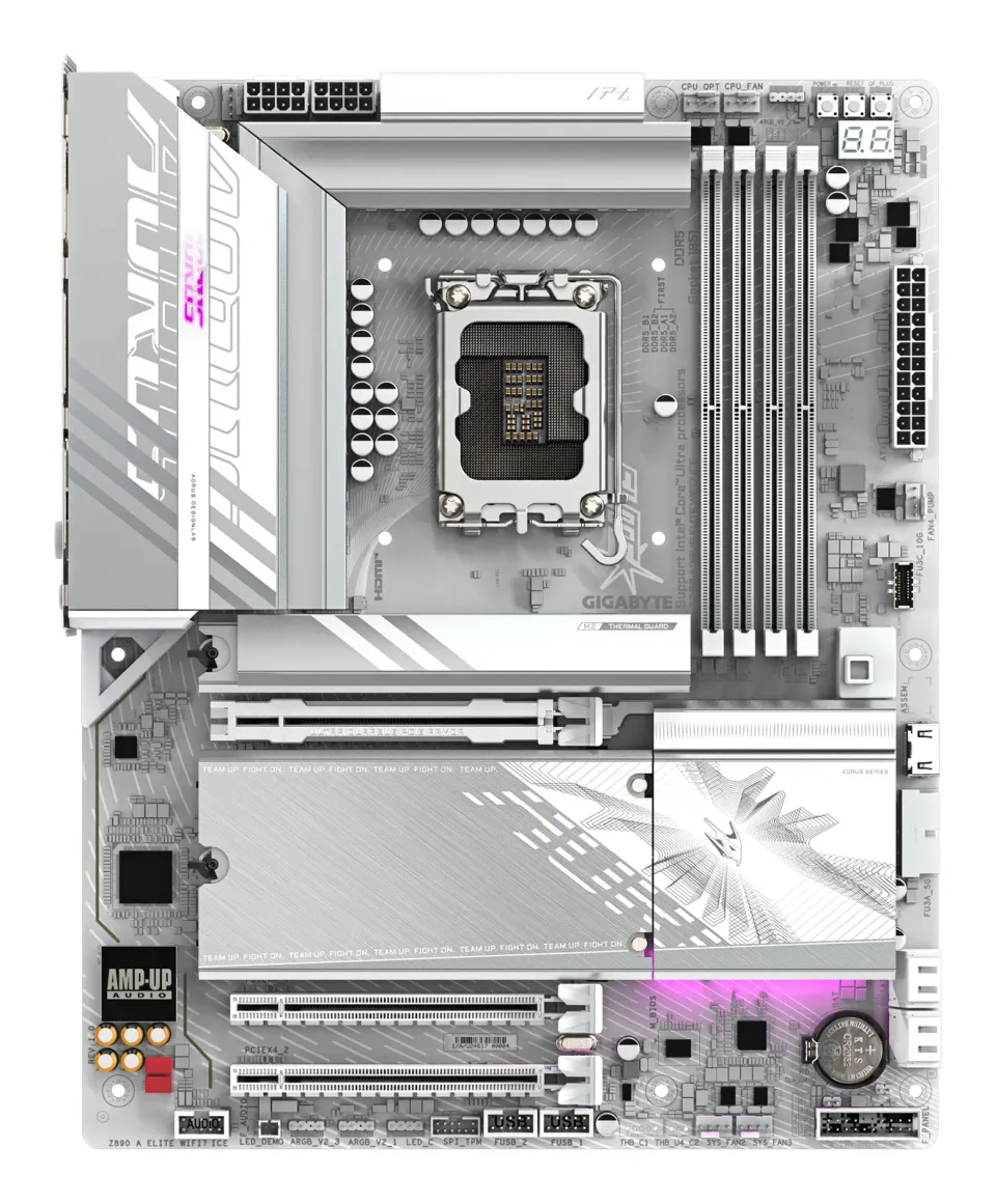 GIGABYTE MB Sc LGA1851 Z890 A ELITE WF7 ICE, Intel Z890, 4xDDR5, 1xDP, 1xHDMI, 1xThunderbolt, WiFi