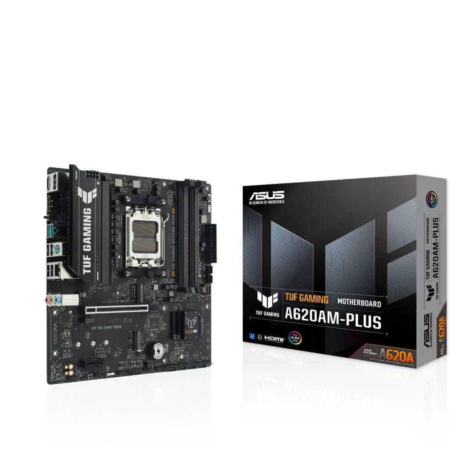 ASUS MB Sc AM5 TUF GAMING A620AM-PLUS, 4xDDR5, 2xDP, 1xHDMI, mATX