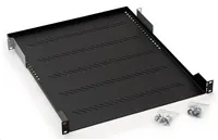 TRITON Police s perforací 19", 1U/450mm, nosnost 40kg, černá