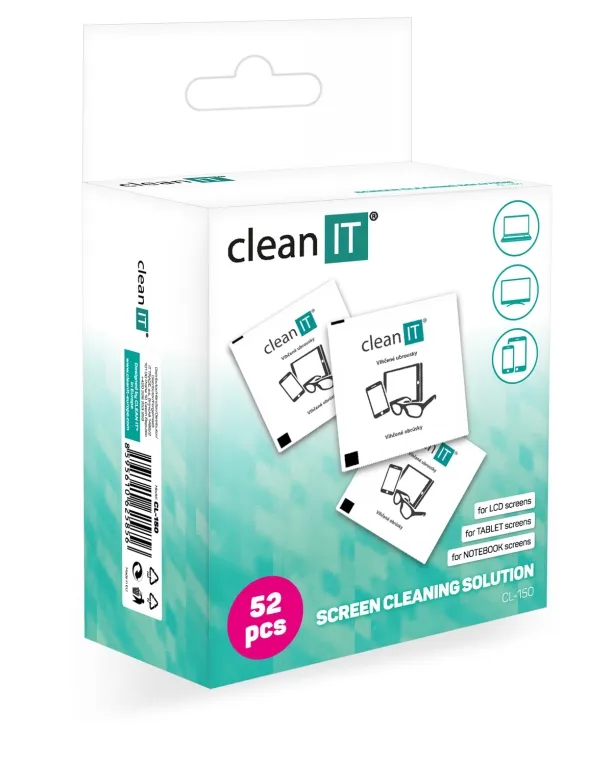CLEAN IT čisticí ubrousky mokré kusové LCD,LED,Plazma 52ks