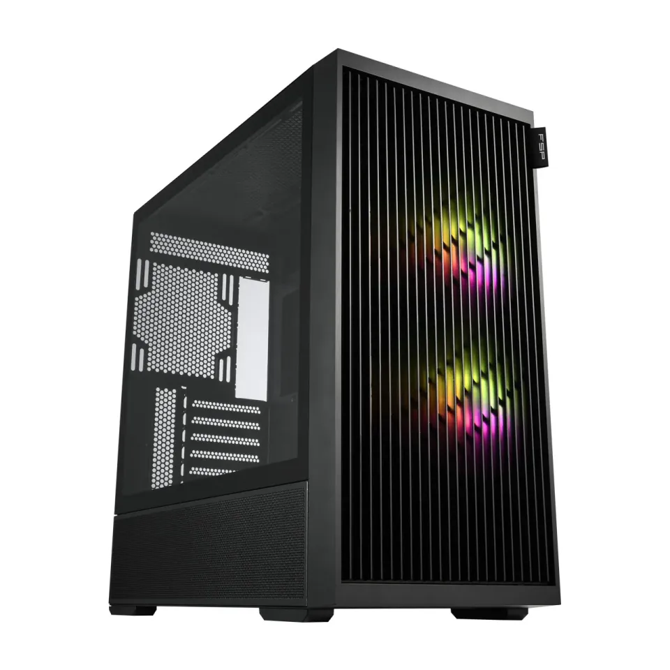 FSP M330-BA/Midi Tower/Transpar./Černá