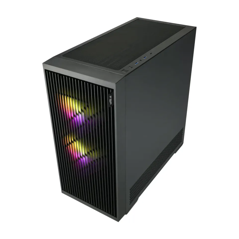FSP M330-BA/Midi Tower/Transpar./Černá