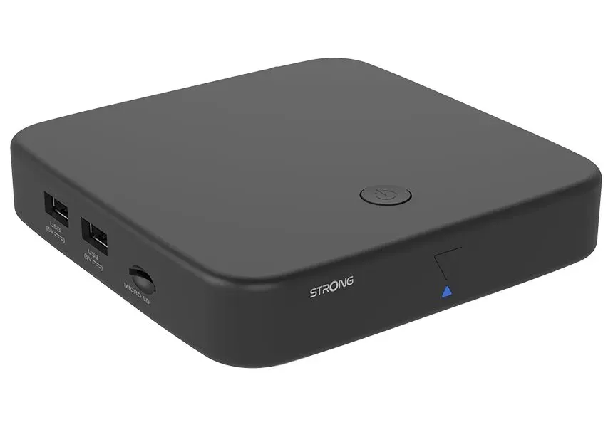 OPRAVENÉ - STRONG android box SRT 420/ 4K UHD/ DVB-T2/ H.265/HEVC/ NETFLIX/ O2 TV/ HBO Max/ HDMI/ USB/ LAN/ Wi-Fi/ Andro...