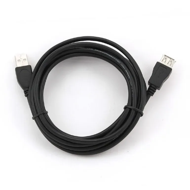 GEMBIRD Kabel USB A-A 3m 2.0 prodlužovací HQ Black, zlacené kontakty