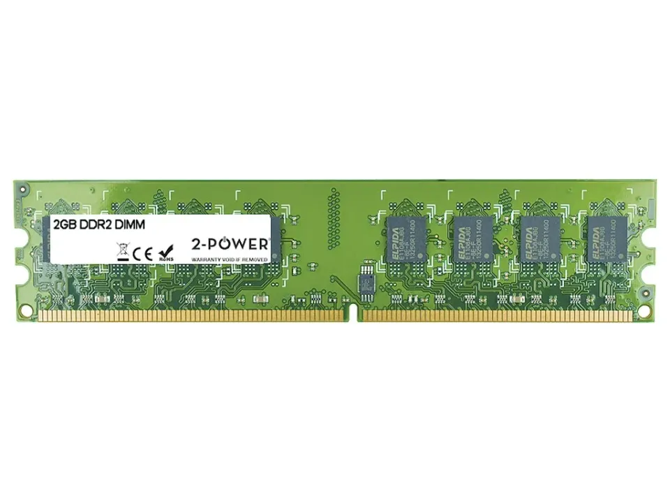 2-Power 2GB PC2-6400U 800MHz DDR2 Non-ECC CL6 DIMM 2Rx8