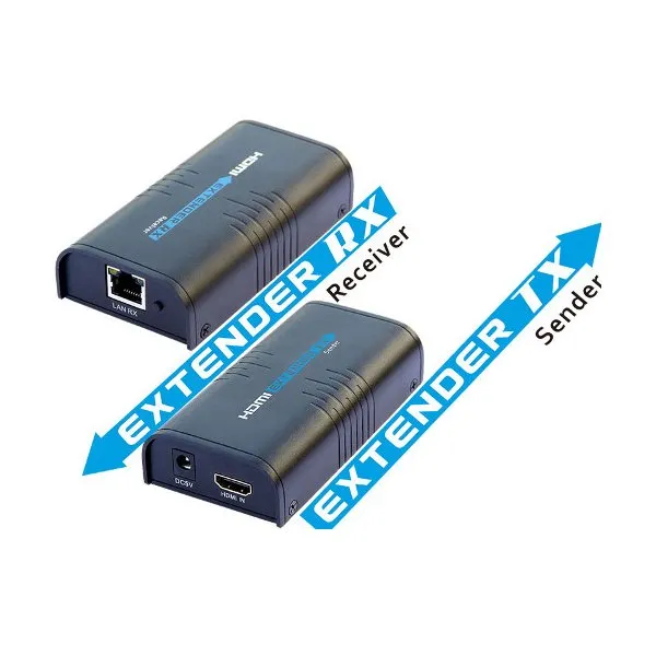 XtendLan HDMI přenos po LAN, vysílač a přijímač, UDP/Multicast, 100Mbps@1080p (EHDMIC11-TR)