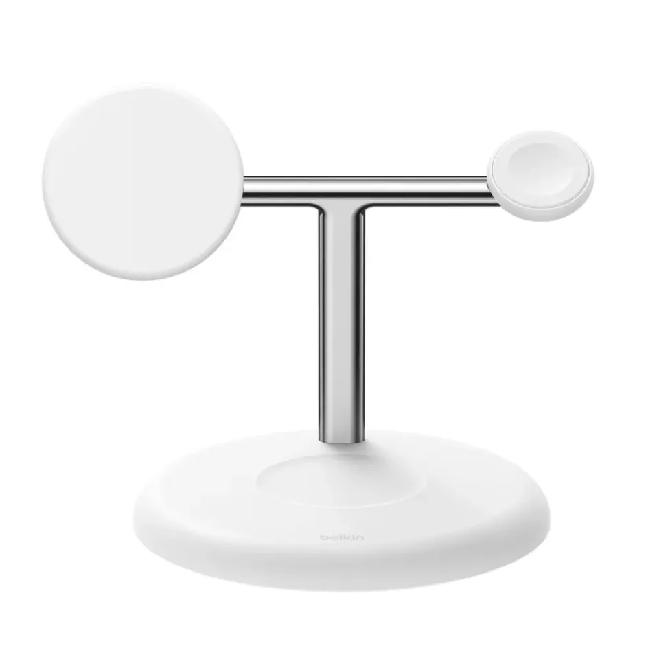 Belkin UltraCharge PRO 25w Qi2 3in1 Charging Stand White