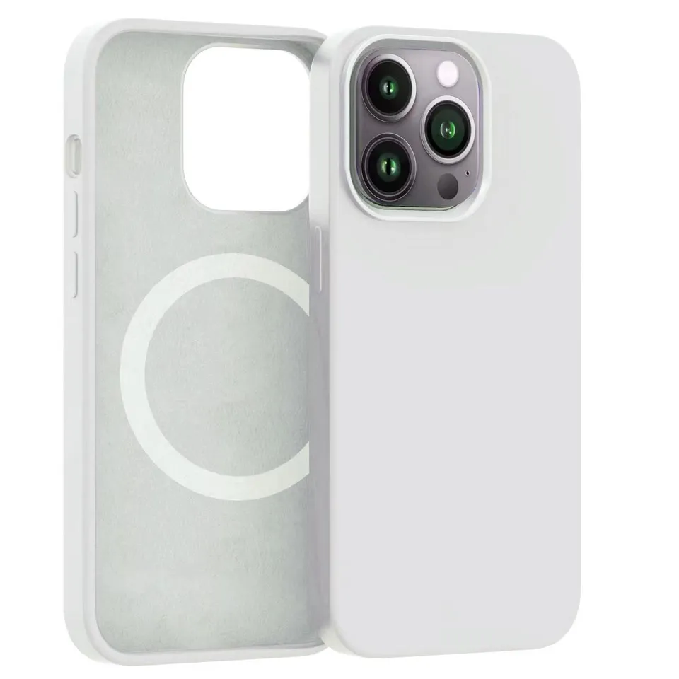ER POWER Silikonový kryt CARNEVAL SNAP pro iPhone 14 Pro s MagSafe - bílá