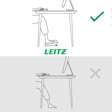 Leitz Ergo opěrka nohou, 83% recyklovaného plastu, tmavě šedá