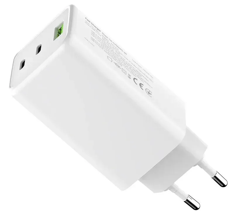 COLORWAY 2x USB-C, 1x USB-A/ síťová nabíječka/ GaN/ PD/ PPS/ 100W/ Bílá