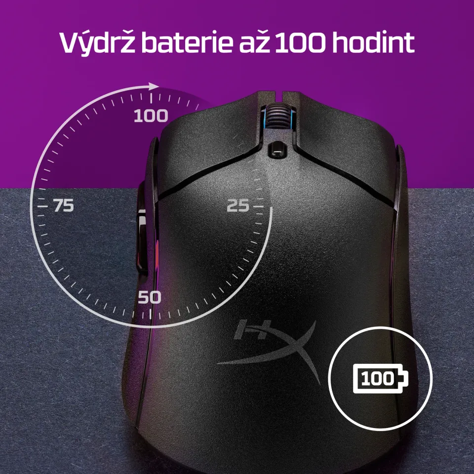 HyperX Pulsefire Haste White Wireless Gaming Mouse 2 - Myš