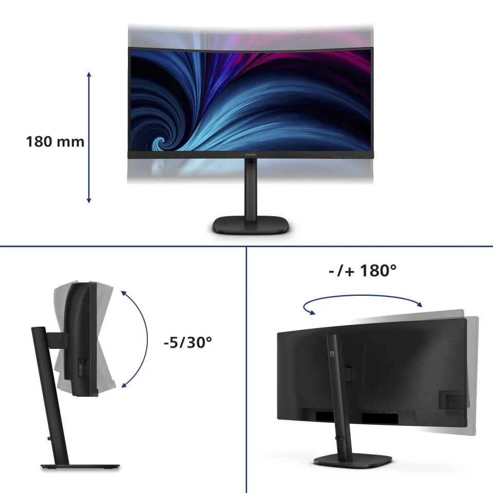 Philips LCD 34B2U3600C 34" zakřivený VA/3440x1440@120Hz/4ms/300cd/HDMI/DP/4xUSB/