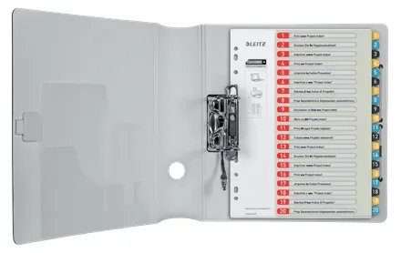LEITZ Celoplastové rejstříky Cosy A4 popisovatelné na počítači 1-20