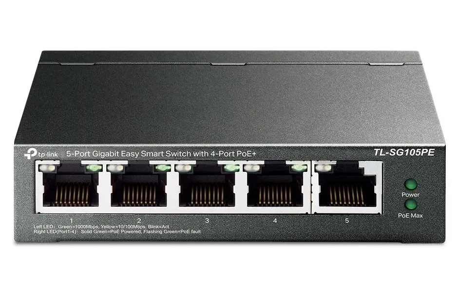 TP-LINK TL-SG105PE 5-Port Gigabit Easy Smart Switch