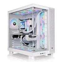 THERMALTAKE Case View 380 XL TG ARGB, ATX, Průhledná bočnice, 4x 120mm ARGB Fan, bílá