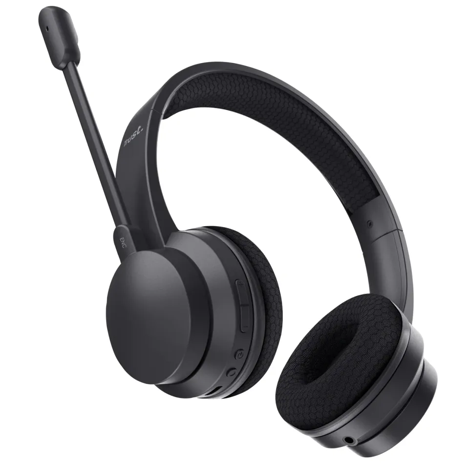 TRUST sluchátka s mikrofonem Ayda PC headset, Bluetooth, EKO Produkt, Noise-Cancelling