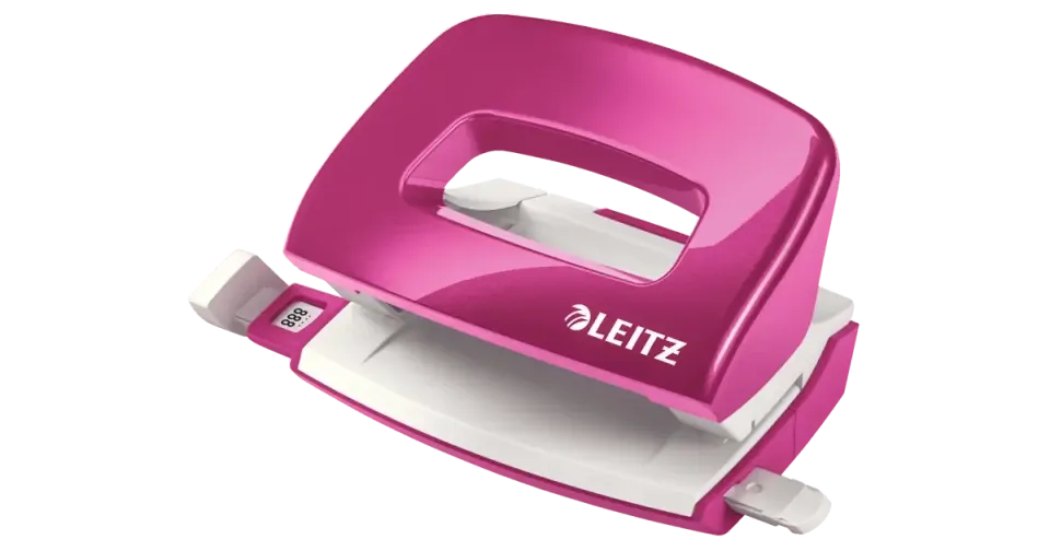 LEITZ Mini děrovačka NeXXt 5060, metalická růžová