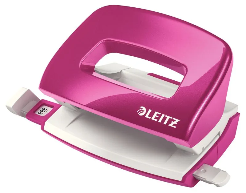 LEITZ Mini děrovačka NeXXt 5060, metalická růžová