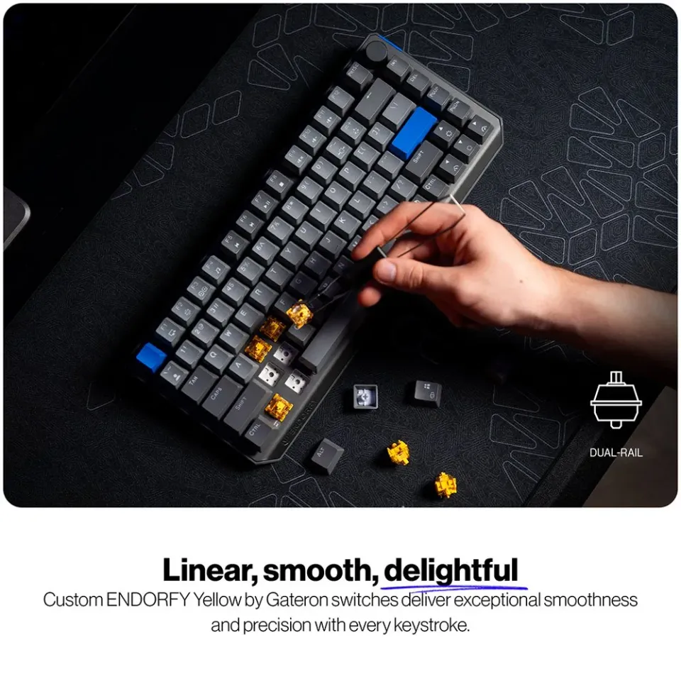 Endorfy Thock V2 75% Wireless Klávesnice,herní,bezdrátová,mechanická,Endorfy Yel