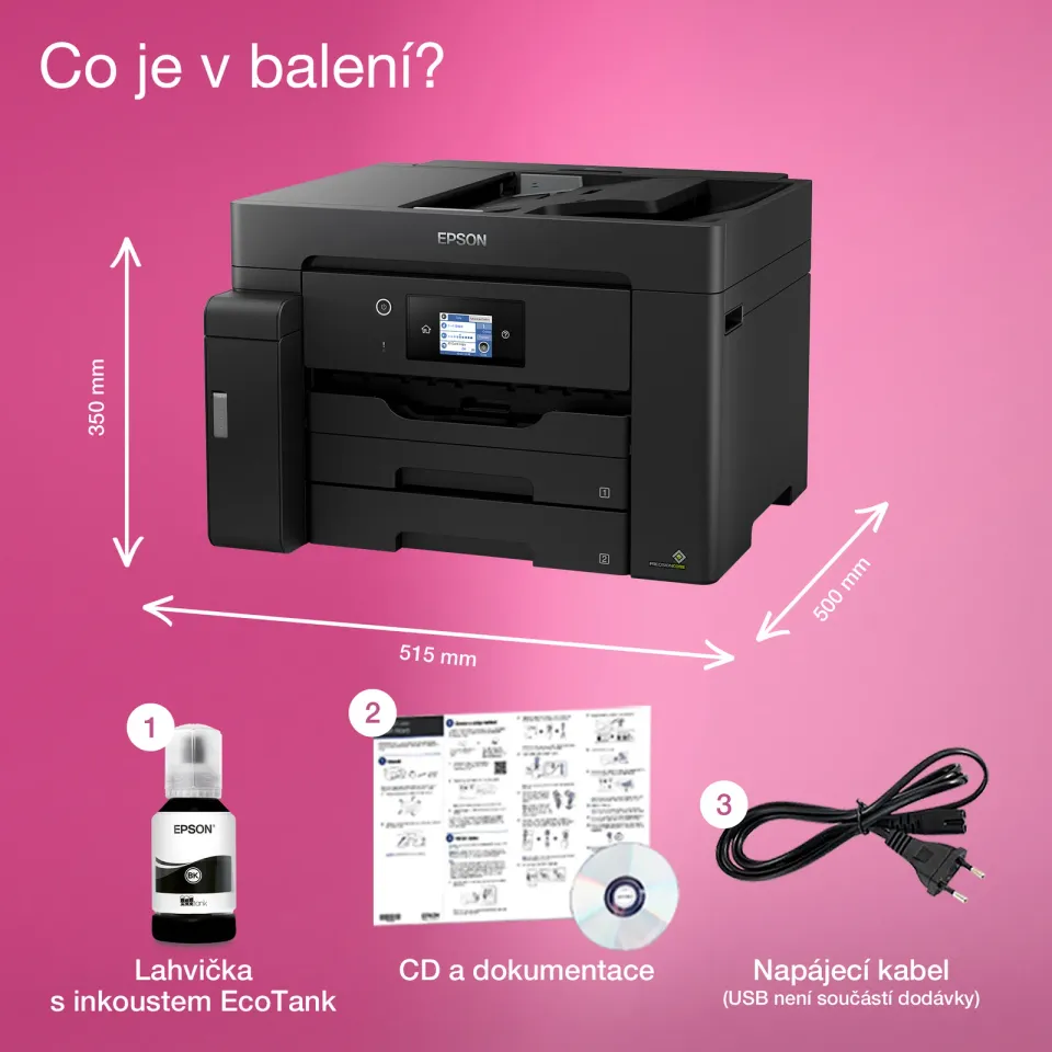 EPSON M15140 ECOTANK - A3+/25ppm/USB/Ethernet/Wi-Fi Direct/LCD displej/ADF/Duple