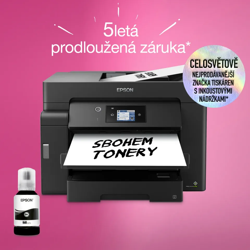EPSON M15140 ECOTANK - A3+/25ppm/USB/Ethernet/Wi-Fi Direct/LCD displej/ADF/Duple