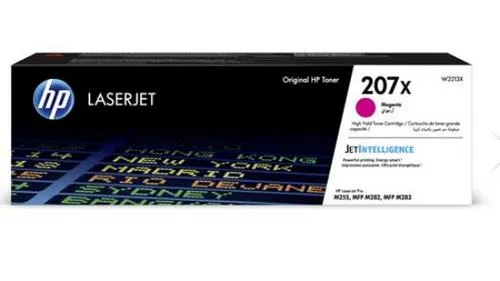 HP W2213X originální toner purpurový č.207X velký cca 2450 str. (magenta, pro HP CLJ M255, M282, M283, Jetintelligence )