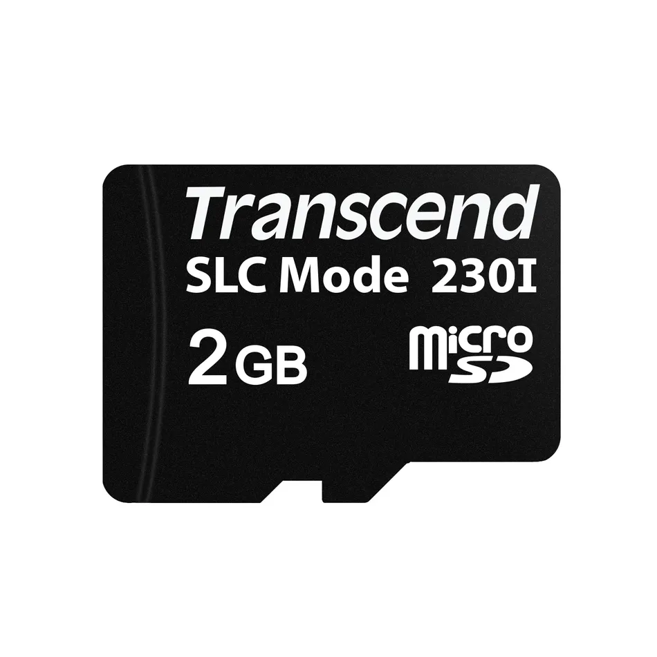 Transcend 2GB microSD230I 3D TLC (SLC mode) průmyslová paměťová karta, 22MB/s R,