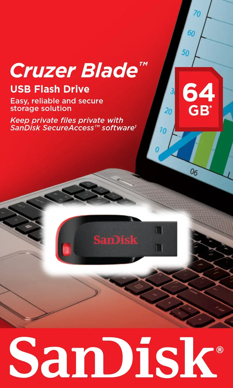 SanDisk USB flash disk Cruzer Blade 64GB