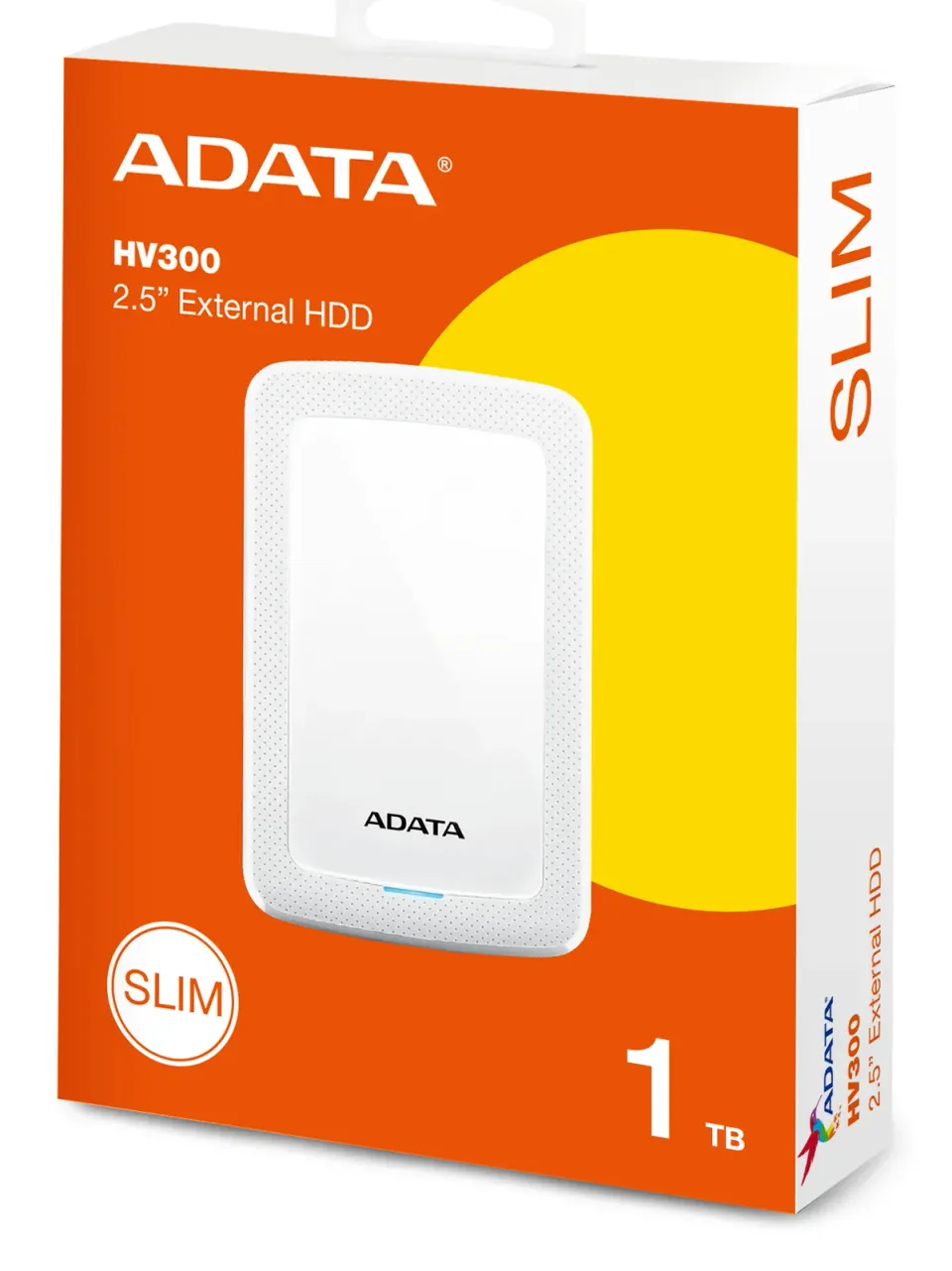 ADATA Externí HDD 1TB 2,5" USB 3.1 HV300, bílá
