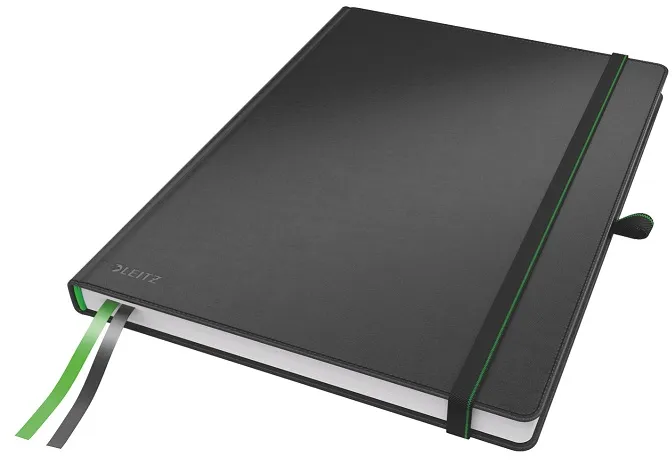 LEITZ Zápisník Complete, A4, linka, černá