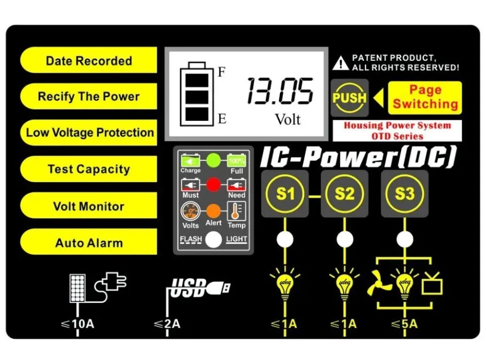 GOOWEI ENERGY DEEP CYCLE (GEL) baterie GOOWEI ENERGY OTD33, 33Ah, 12V