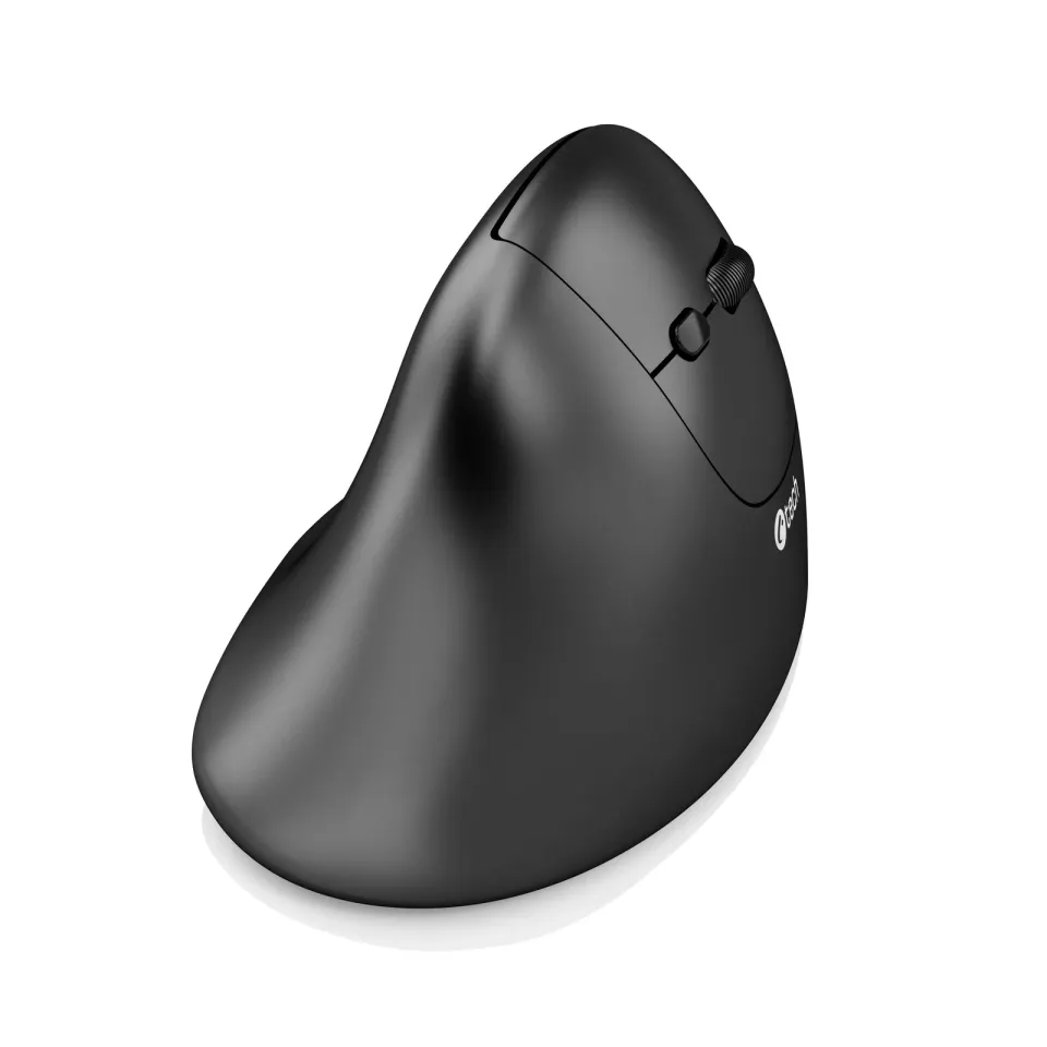 C-TECH myš VEM-12, vertikální, Dual mode, bezdrátová, BT5.0 + 2,4GHz, 3200DPI, č