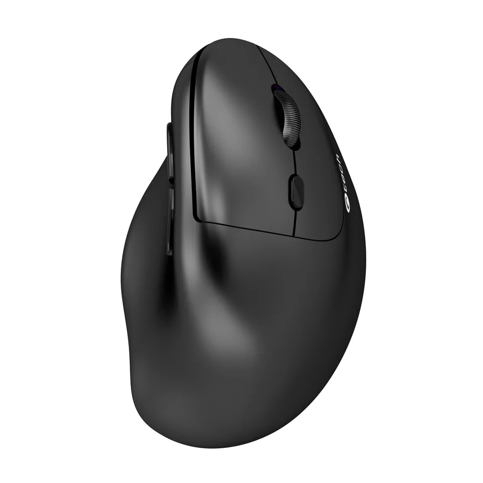 C-TECH myš VEM-12, vertikální, Dual mode, bezdrátová, BT5.0 + 2,4GHz, 3200DPI, č