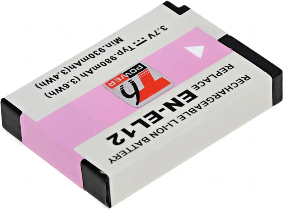 Baterie T6 Power Nikon EN-EL12, 1050mAh, 3,8Wh, černá