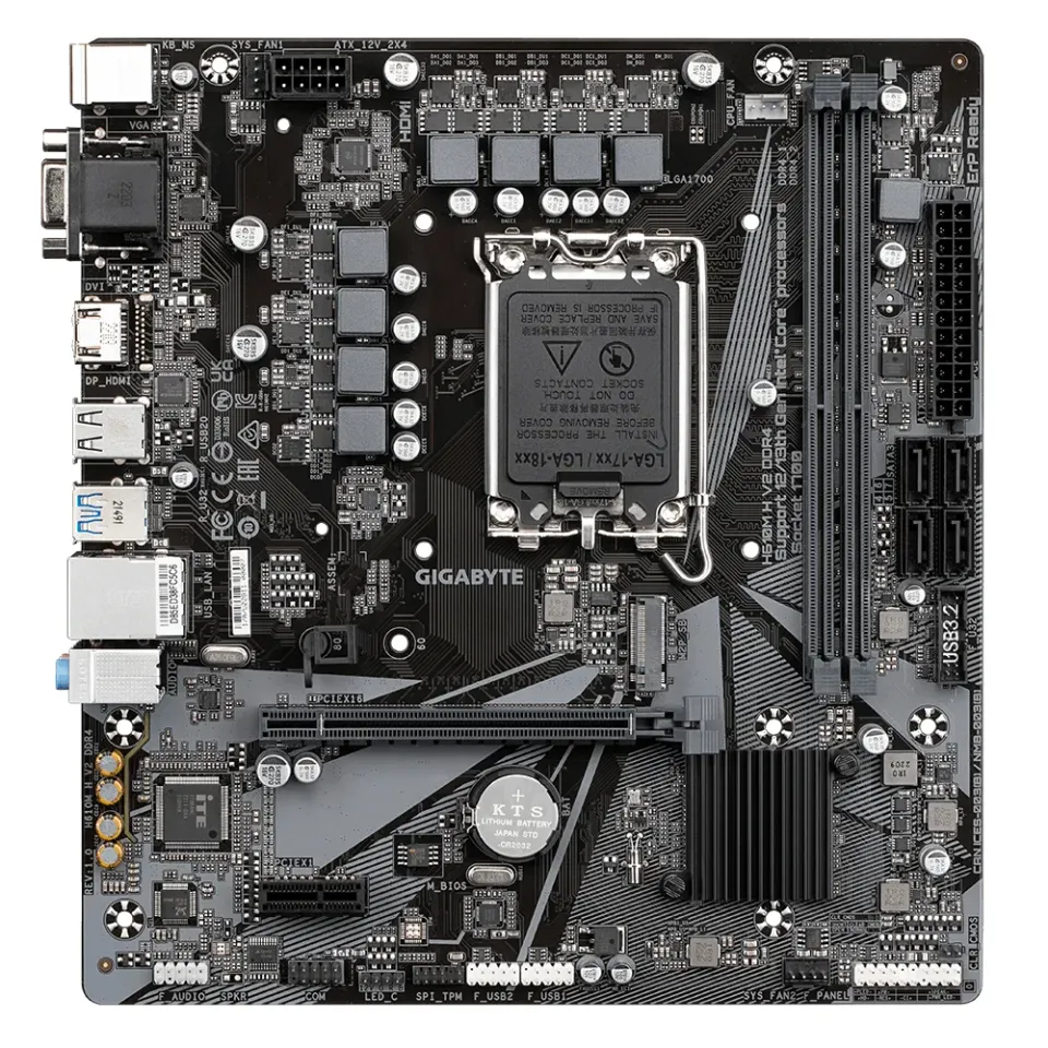 GIGABYTE MB Sc LGA1700 H610M H V2 DDR4, Intel H610, 2xDDR4, 1xVGA, 1xHDMI, D-Su
