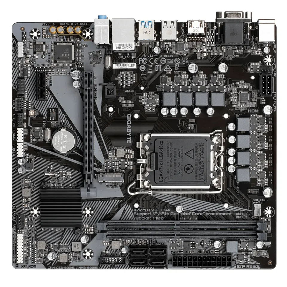 GIGABYTE MB Sc LGA1700 H610M H V2 DDR4, Intel H610, 2xDDR4, 1xVGA, 1xHDMI, D-Su