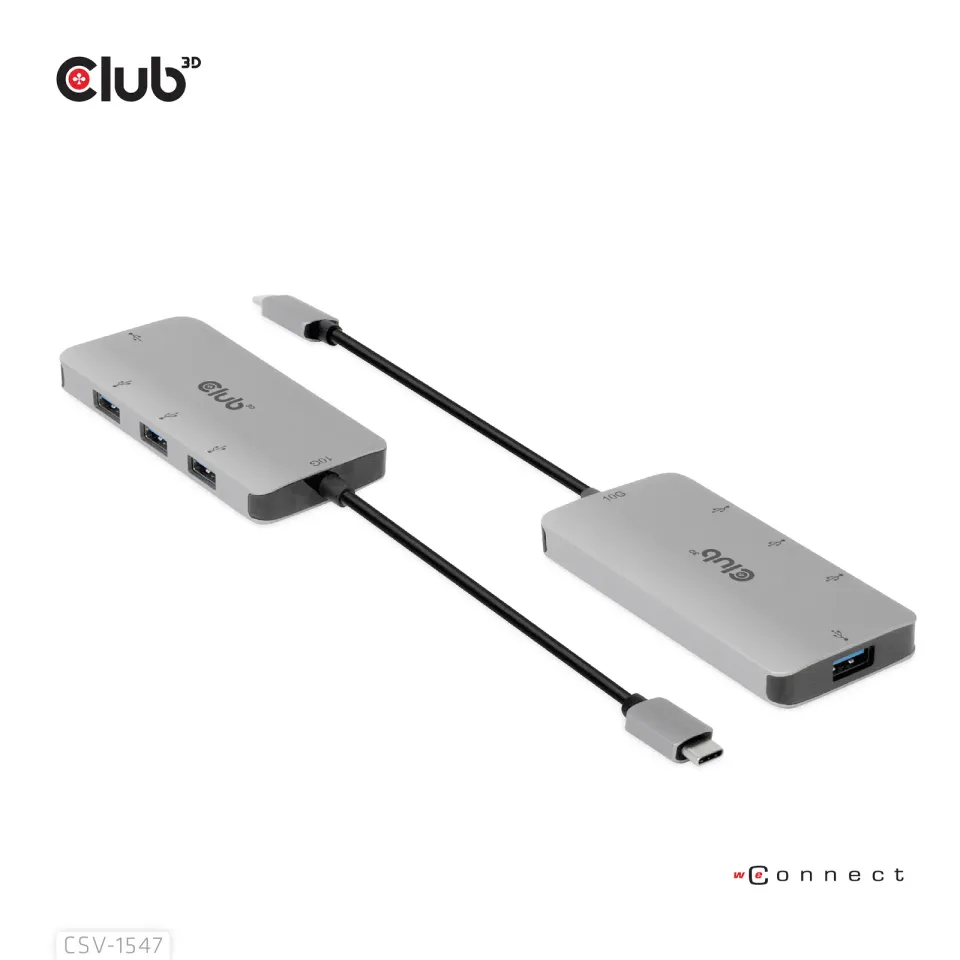 Club3D hub USB-C Gen2 na 10Gbps 4x USB Type-A Hub